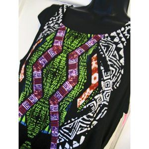 Xhiliration Shift Dress Wild colorful Print Size XXL, Ck Measurements.  Bodycon